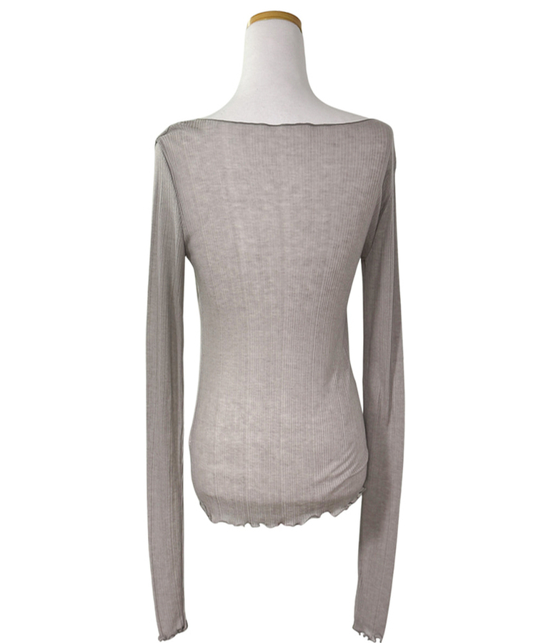 ウェーブシアー長袖Tシャツ(5color)