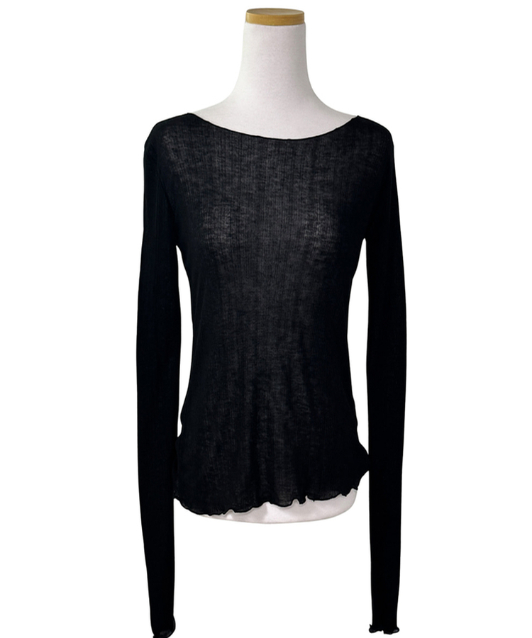 ウェーブシアー長袖Tシャツ(5color)