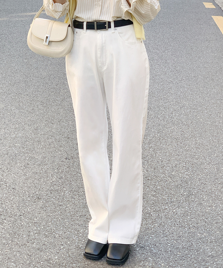 【丈別】デイリーコットンワイドパンツ WHITE