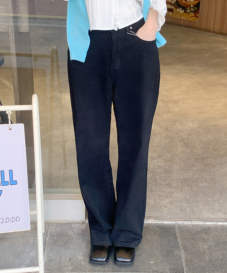 【丈別】デイリーコットンワイドパンツ BLACK