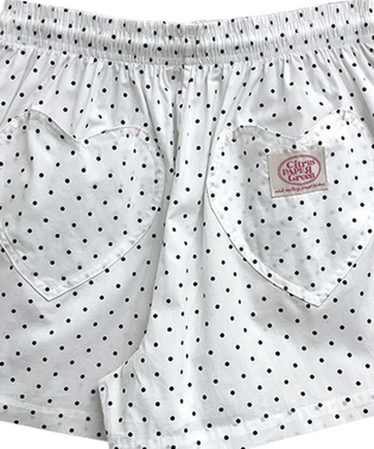 バンディングドットハートポケットショートパンツ