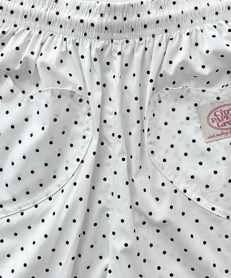 バンディングドットハートポケットショートパンツ