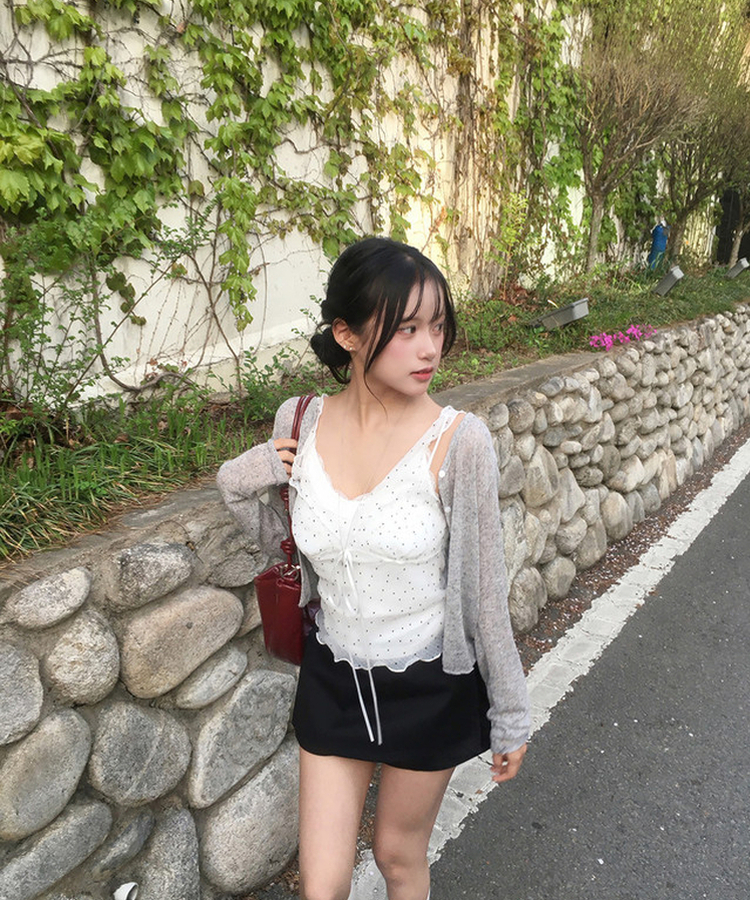 ドットシースルーキャミソールブラウス IVORY