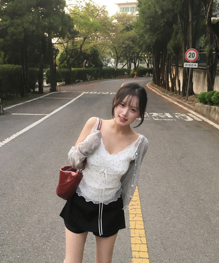 ドットシースルーキャミソールブラウス IVORY