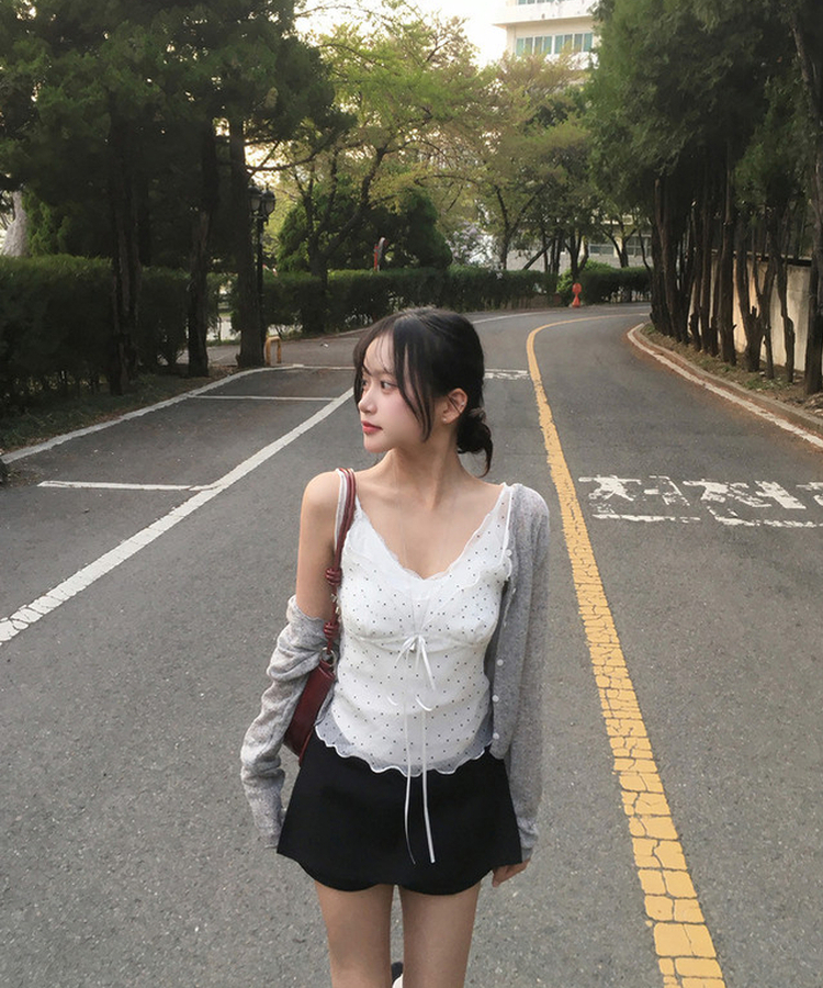 ドットシースルーキャミソールブラウス IVORY