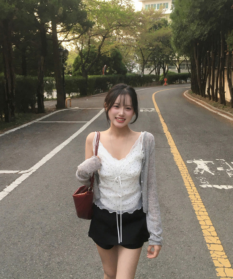 ドットシースルーキャミソールブラウス IVORY