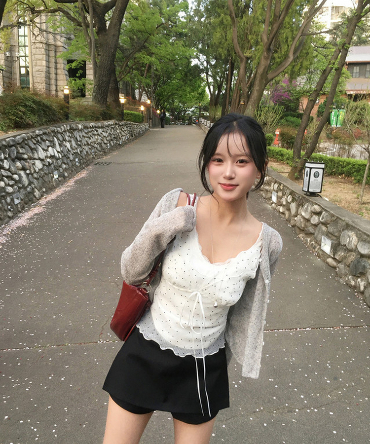 ドットシースルーキャミソールブラウス IVORY