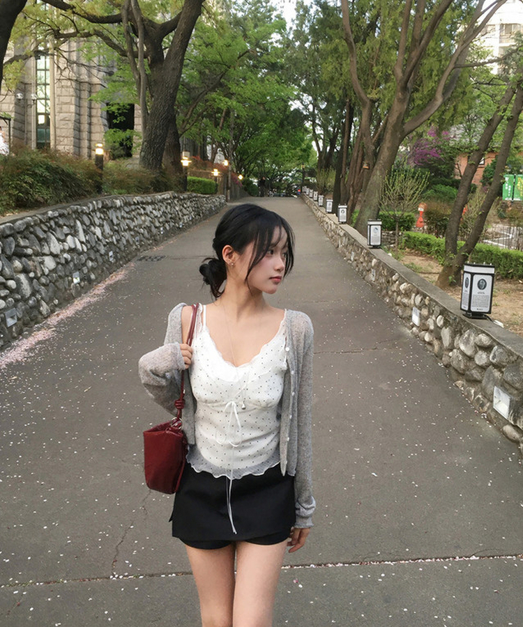 ドットシースルーキャミソールブラウス IVORY