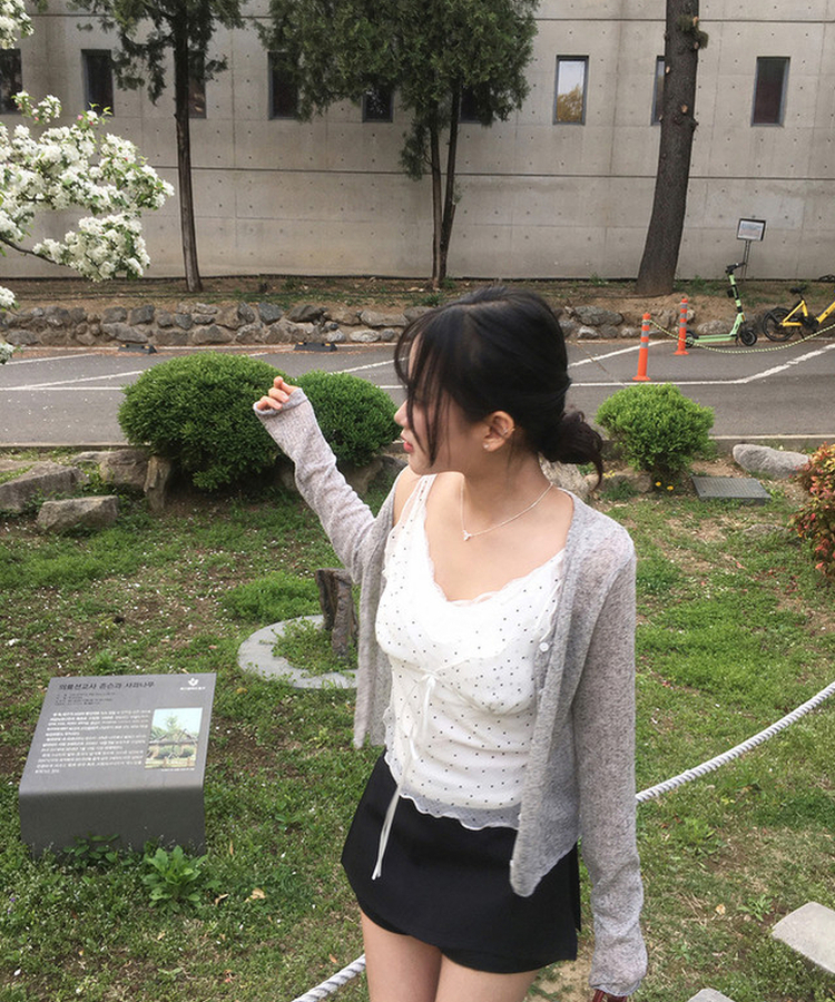 ドットシースルーキャミソールブラウス IVORY