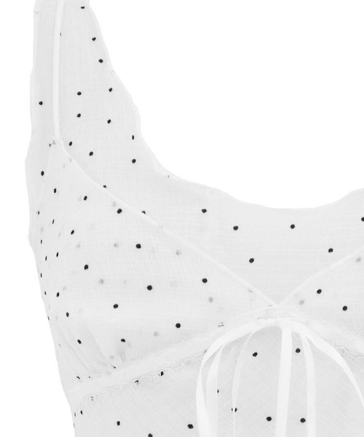 ドットシースルーキャミソールブラウス