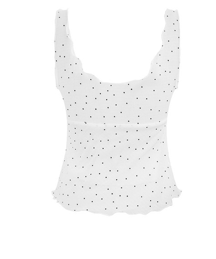 ドットシースルーキャミソールブラウス