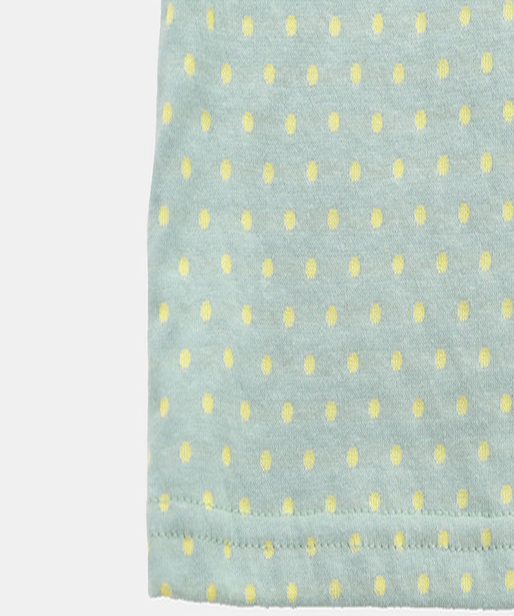 カラーストライプボタン7分Tシャツ