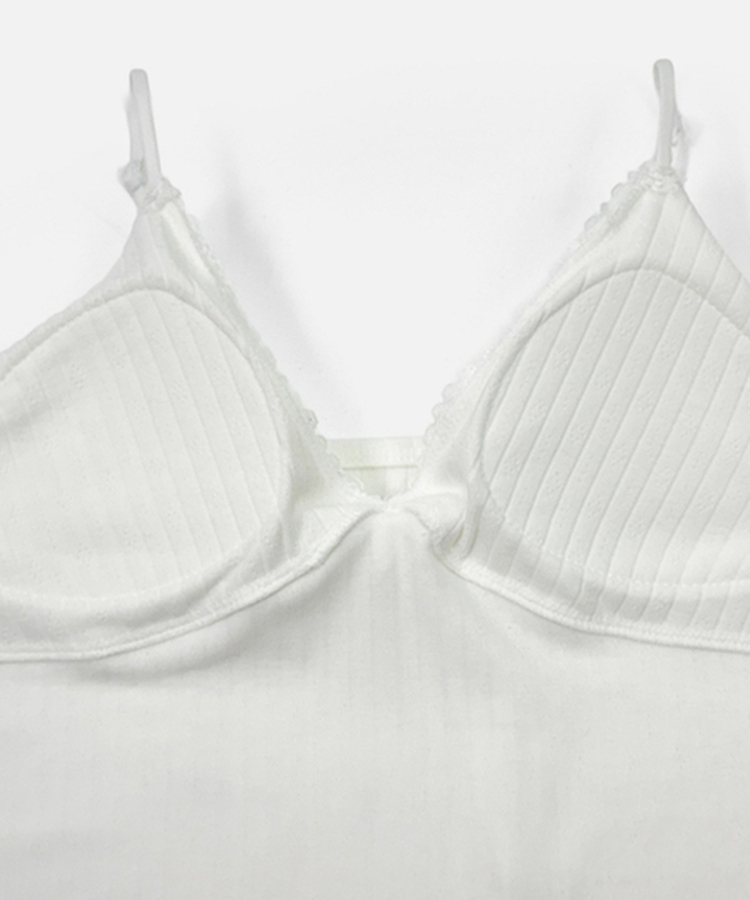 レースリボンリブキャミソール(5color)