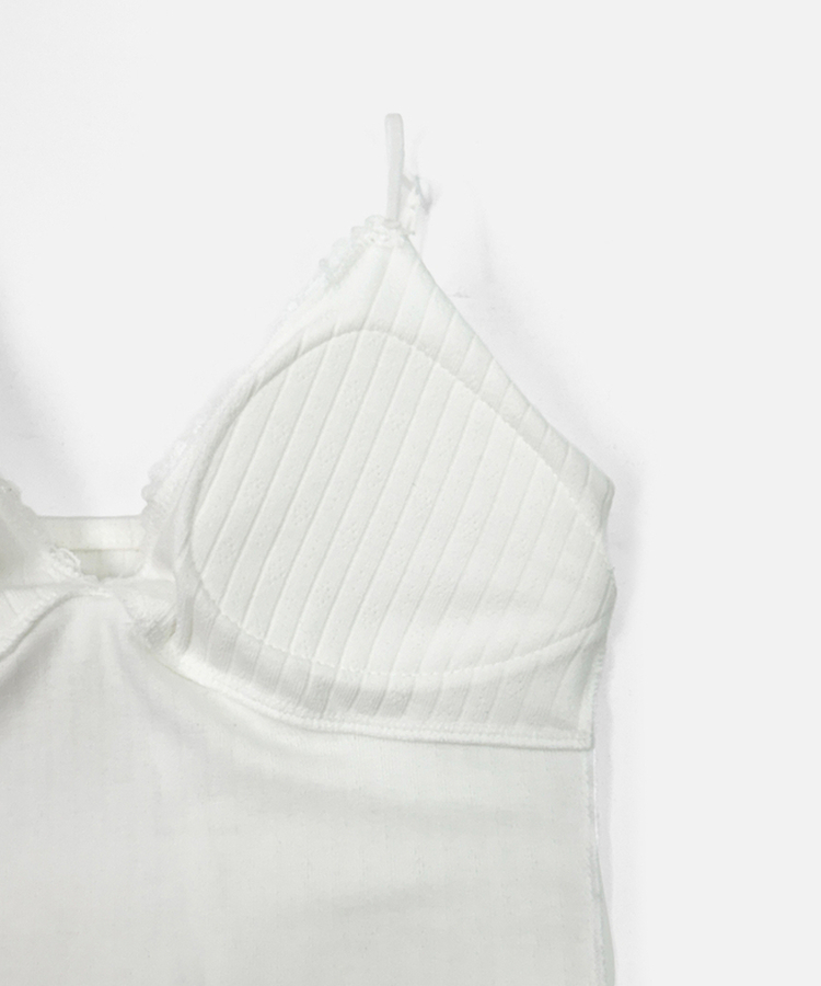 レースリボンリブキャミソール(5color)