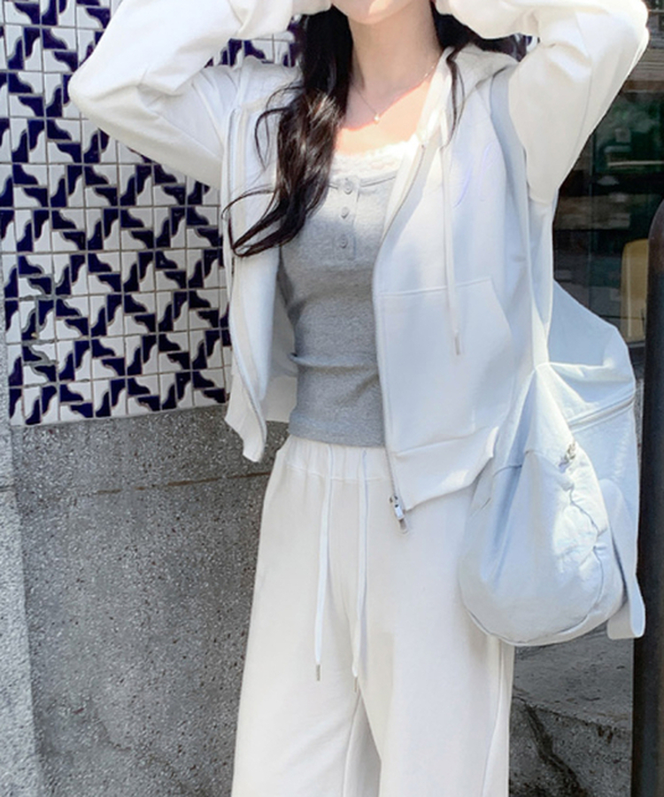 レースレイヤードスリーブレス GREY