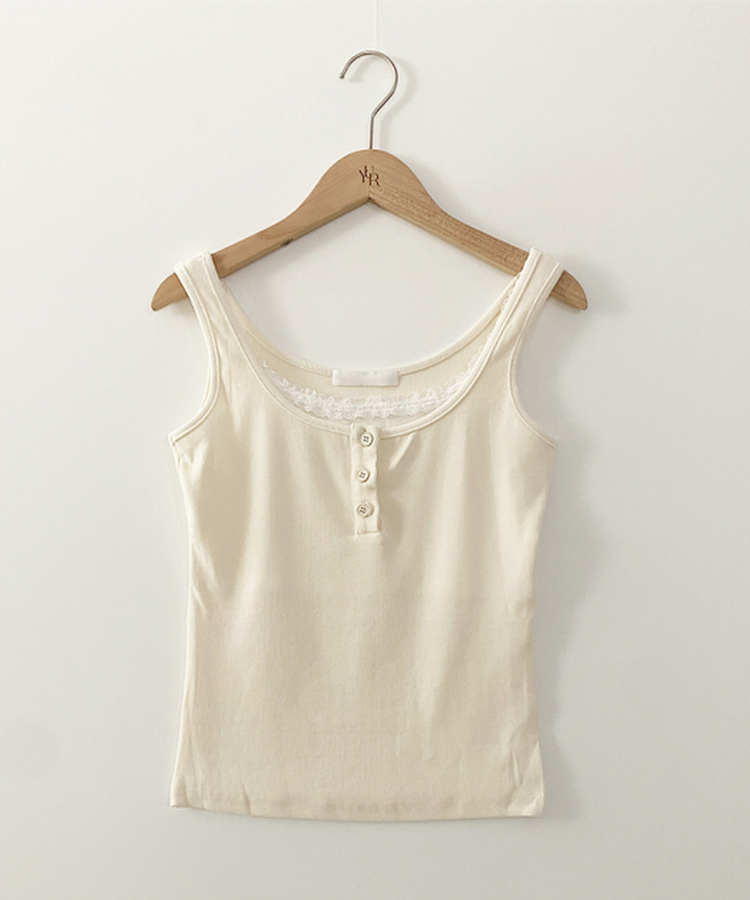 レースレイヤードスリーブレス