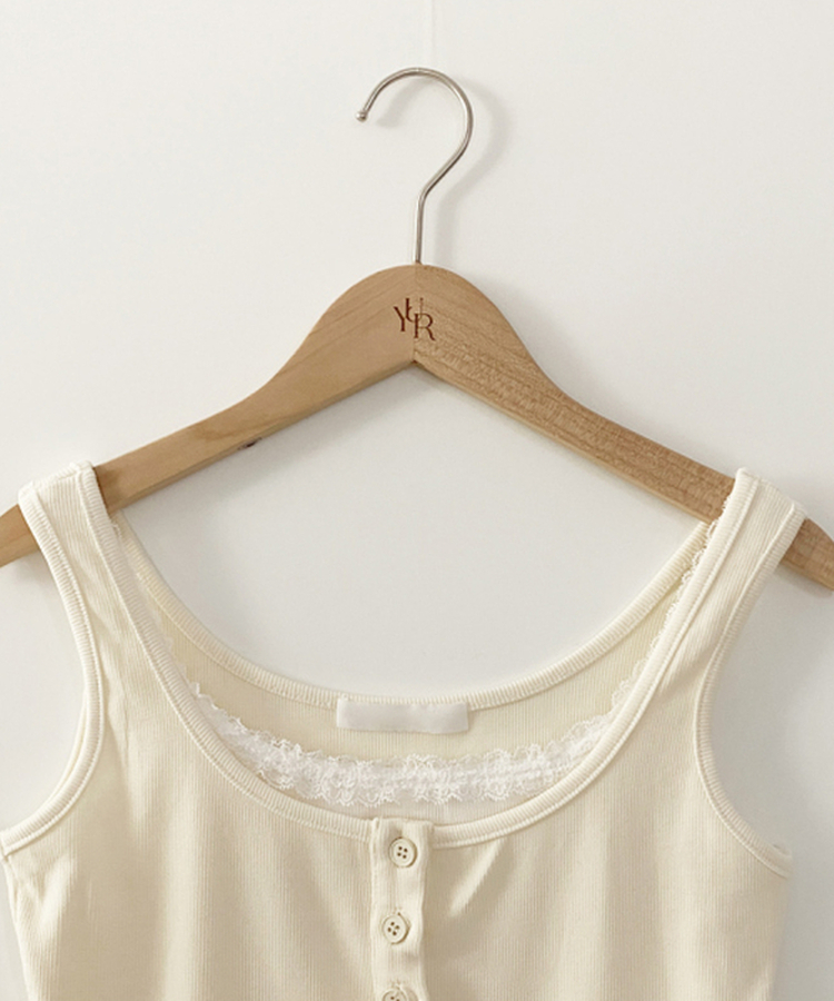 レースレイヤードスリーブレス