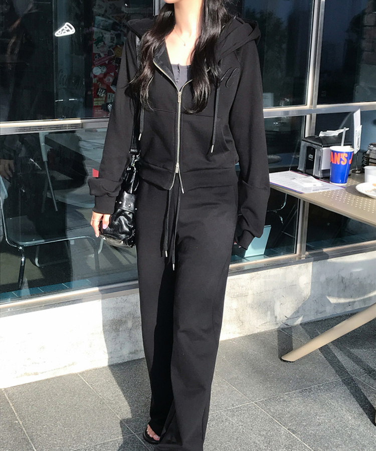 シンプルボタンストラップキャミソール CHARCOAL