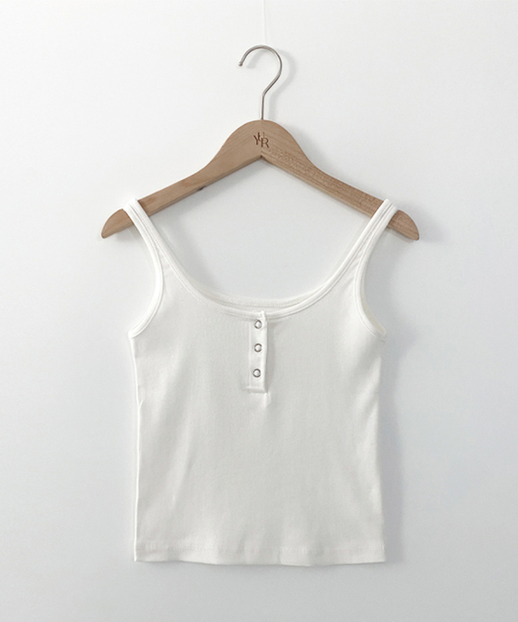 シンプルボタンストラップキャミソール