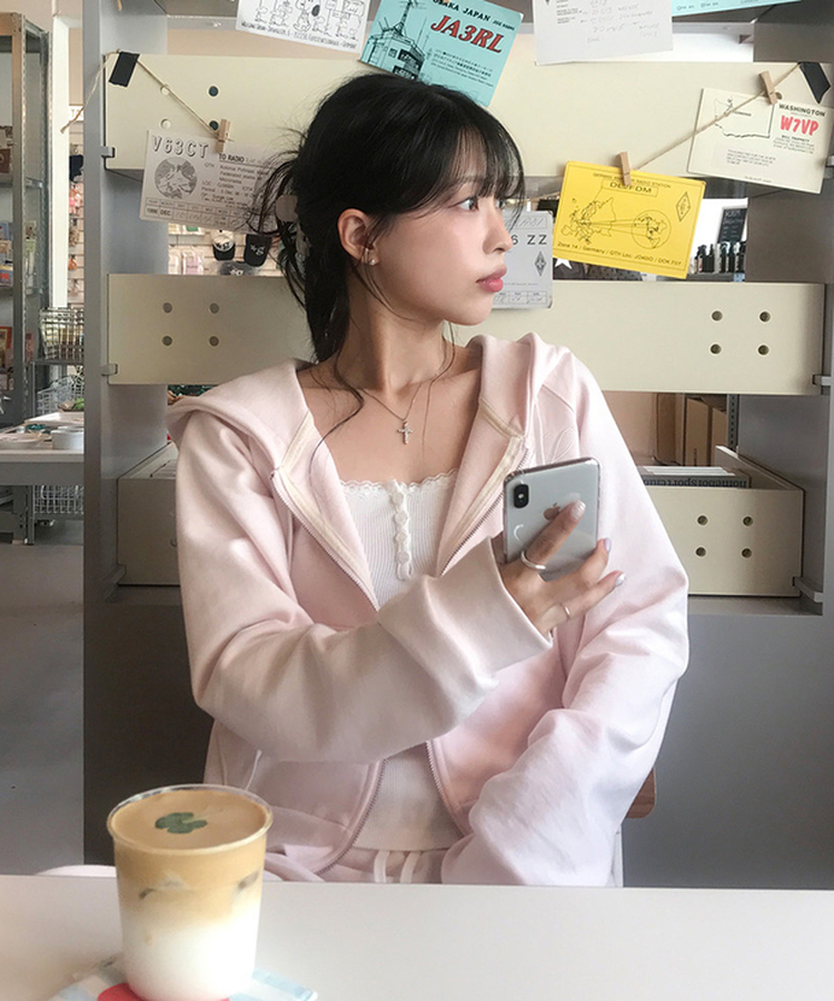 レーススリムボタンキャミソール IVORY