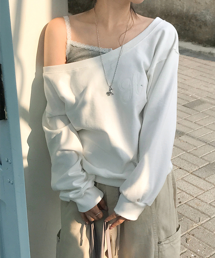 レーススリムボタンキャミソール MELANGE