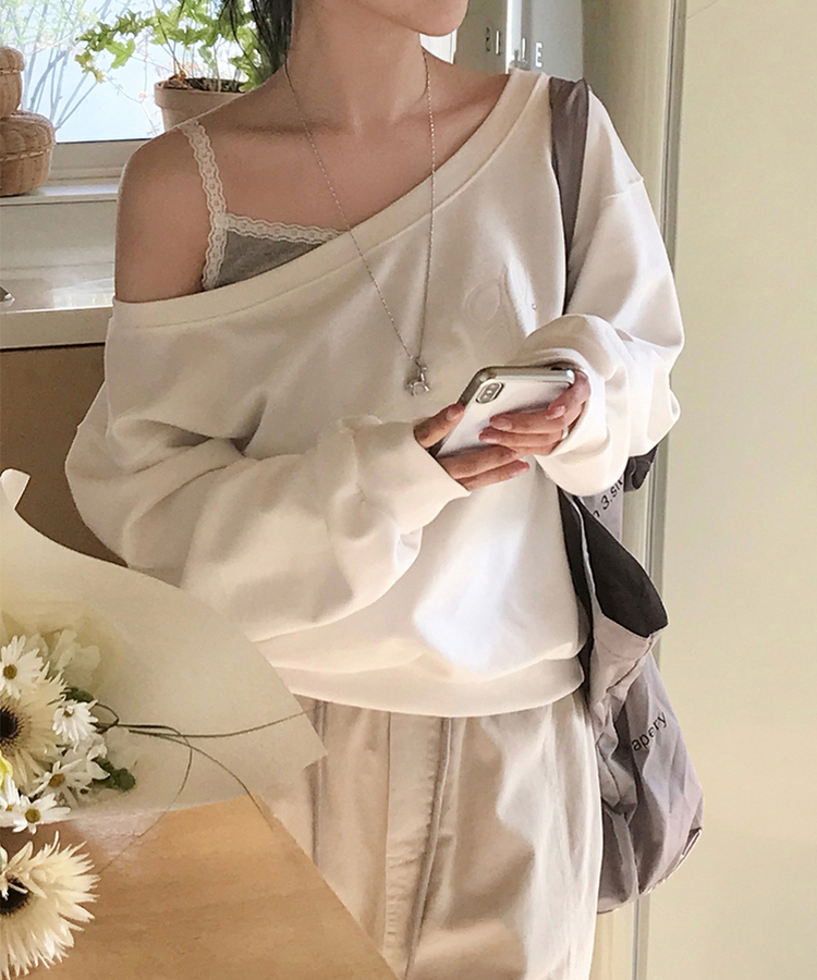 レーススリムボタンキャミソール MELANGE