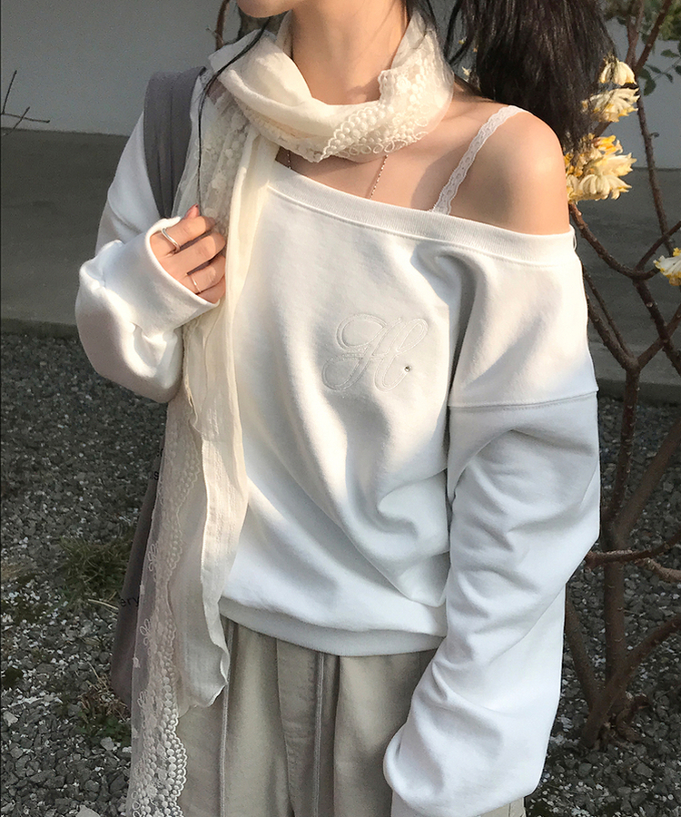 レーススリムボタンキャミソール MELANGE