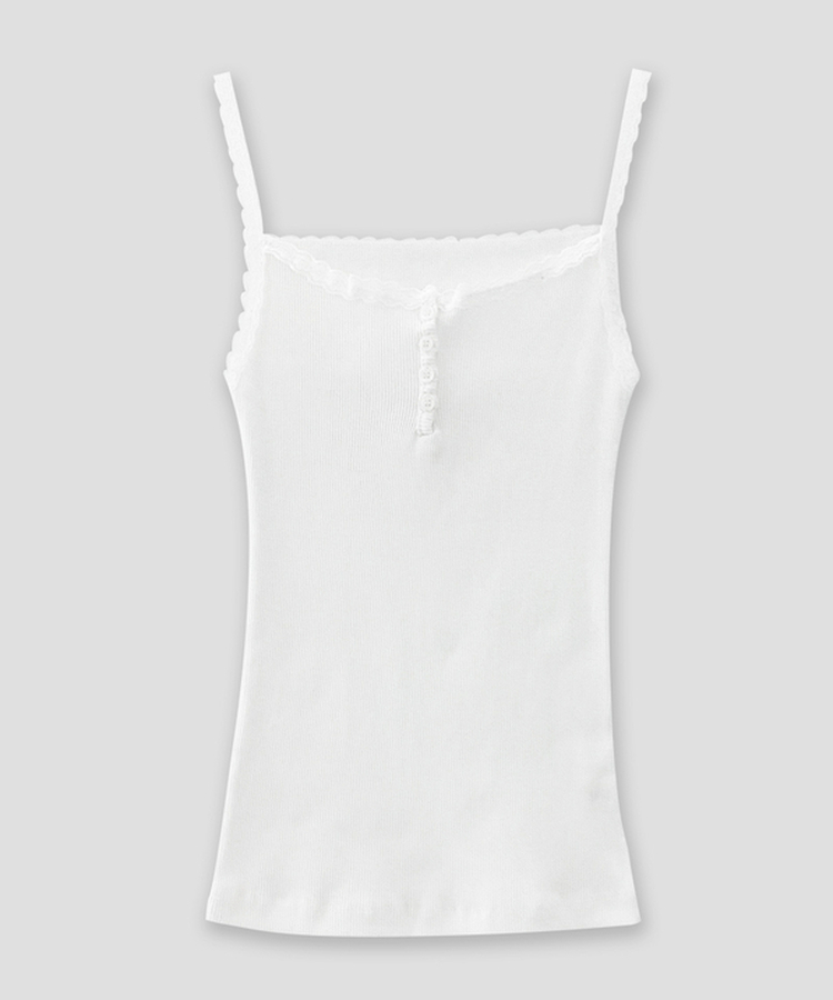 レーススリムボタンキャミソール