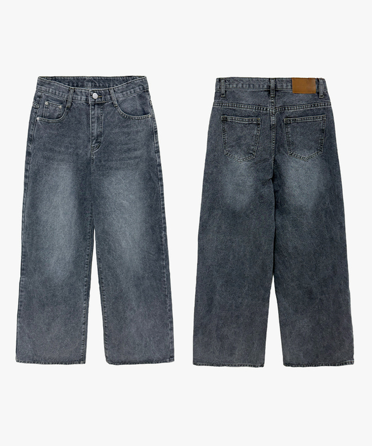 【丈別】ベーシックワイドデニムパンツ