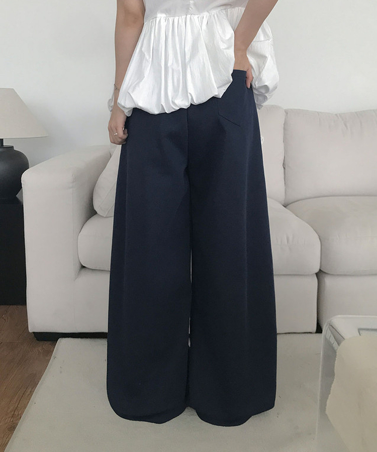 スターパッチワイドスリットトレーニングパンツ NAVY