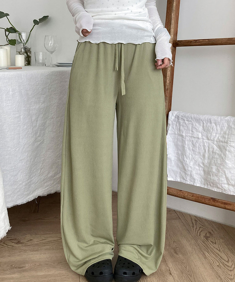 【丈別】バンディングワイドトレーニングパンツ(6color) KHAKI