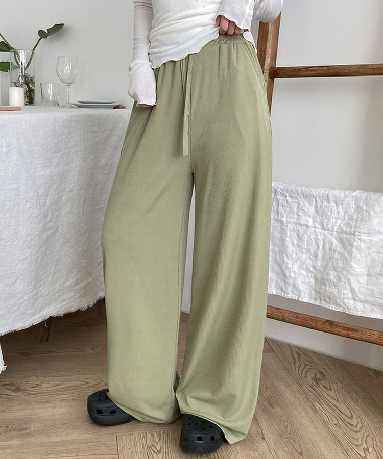 【丈別】バンディングワイドトレーニングパンツ(6color) KHAKI