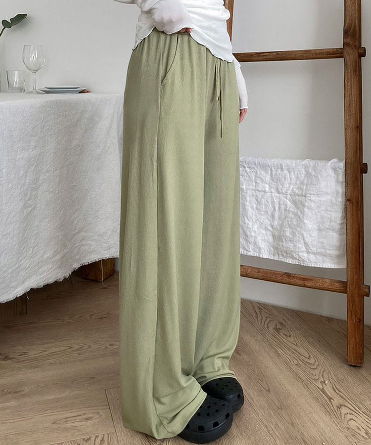 【丈別】バンディングワイドトレーニングパンツ(6color) KHAKI