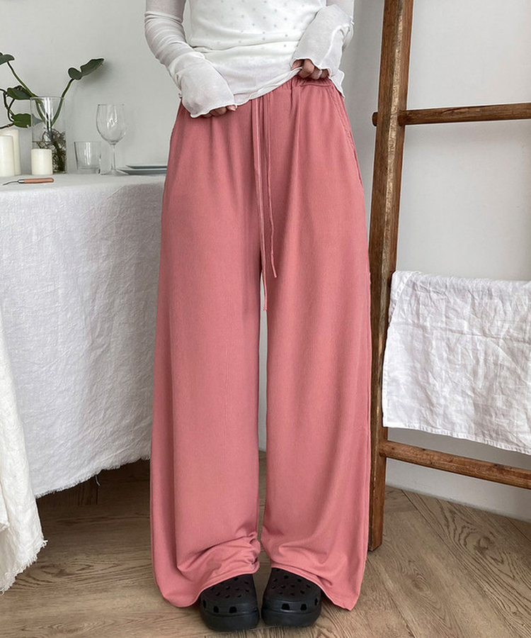 【丈別】バンディングワイドトレーニングパンツ(6color) PINK