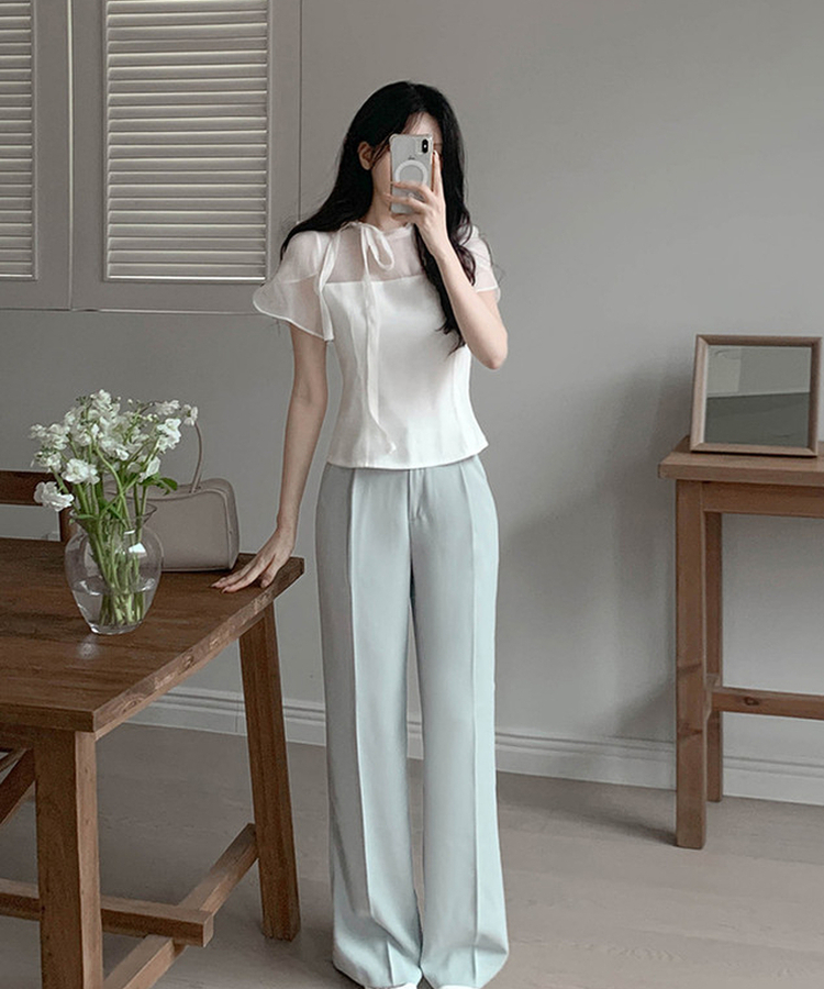 フェミニンシースルーブラウス IVORY