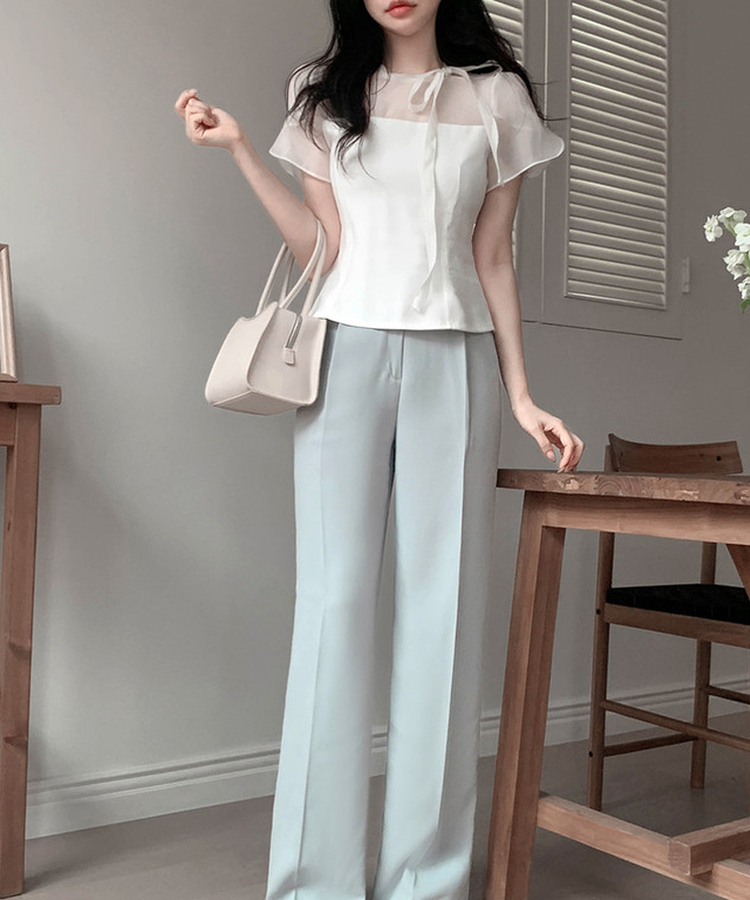 フェミニンシースルーブラウス IVORY