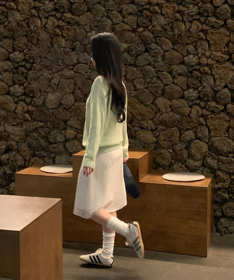 ボタンラウンドニット(9color) MINT