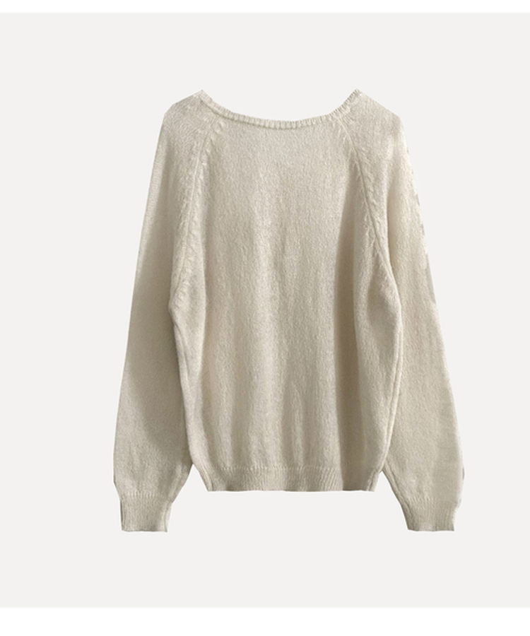 ボタンラウンドニット(9color)