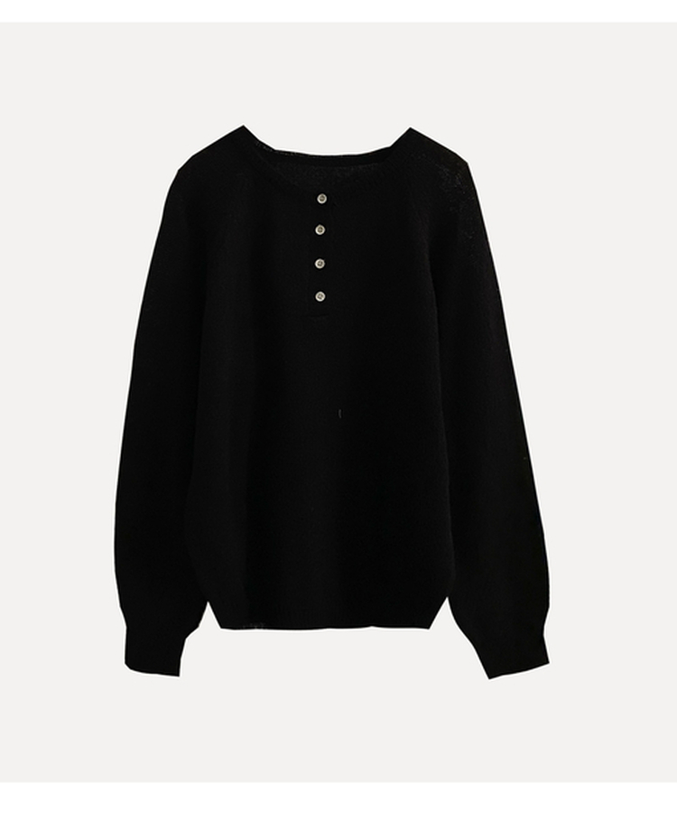 ボタンラウンドニット(9color)