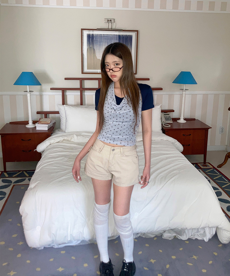 ハイウエストショートパンツ BEIGE