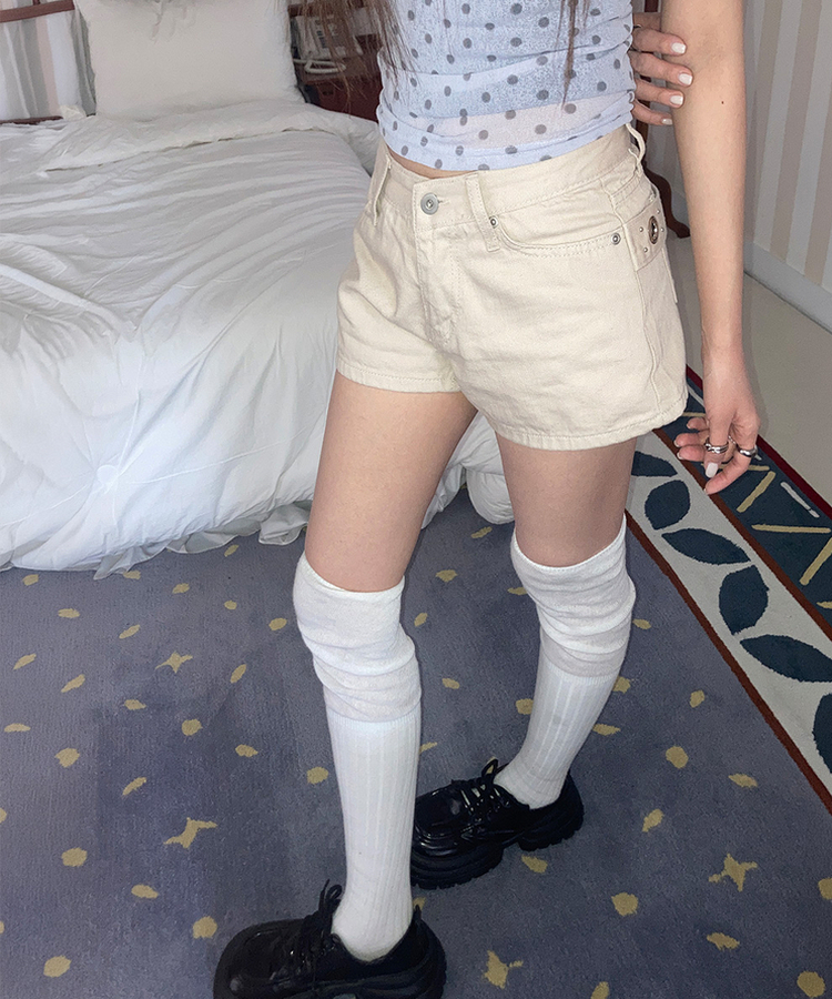 ハイウエストショートパンツ BEIGE