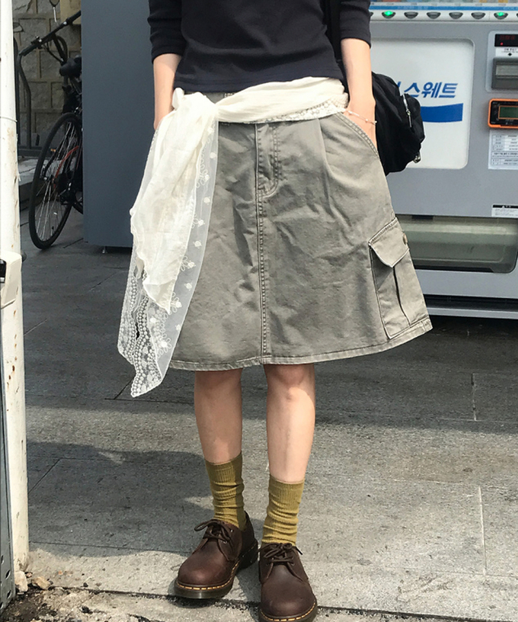 カーゴミディスカート KHAKI