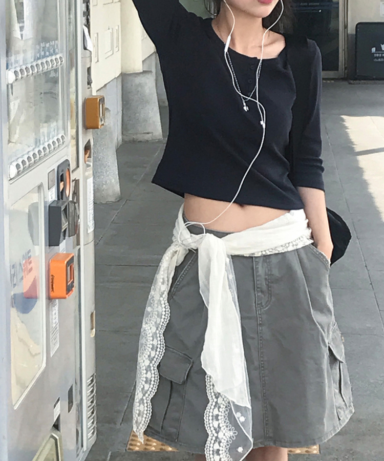 カーゴミディスカート KHAKI