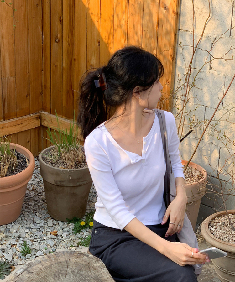 アイレットカーブドコットンパンツ CHARCOAL