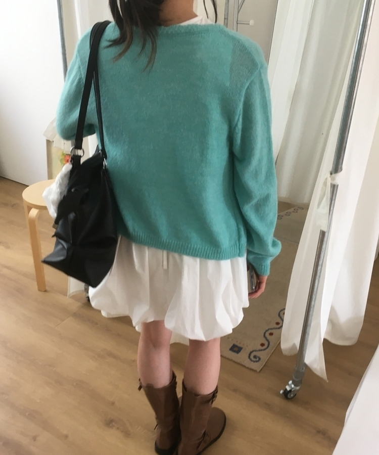 レースラウンドニットカーディガン(6color) MINT