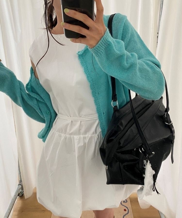 レースラウンドニットカーディガン(6color) MINT