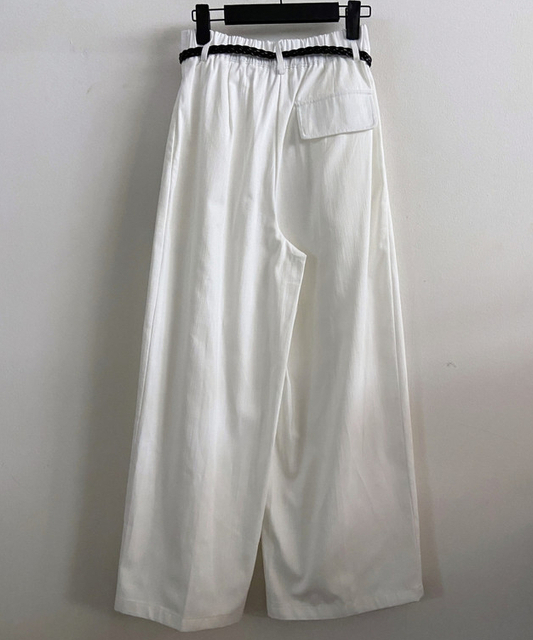 【ベルト付き】ストレートフィットワイドパンツ