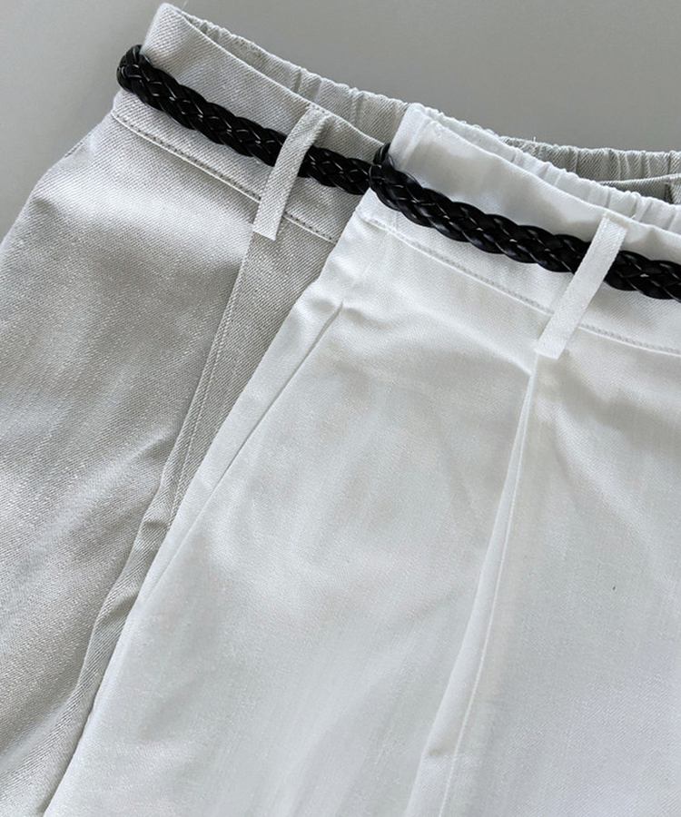 【ベルト付き】ストレートフィットワイドパンツ