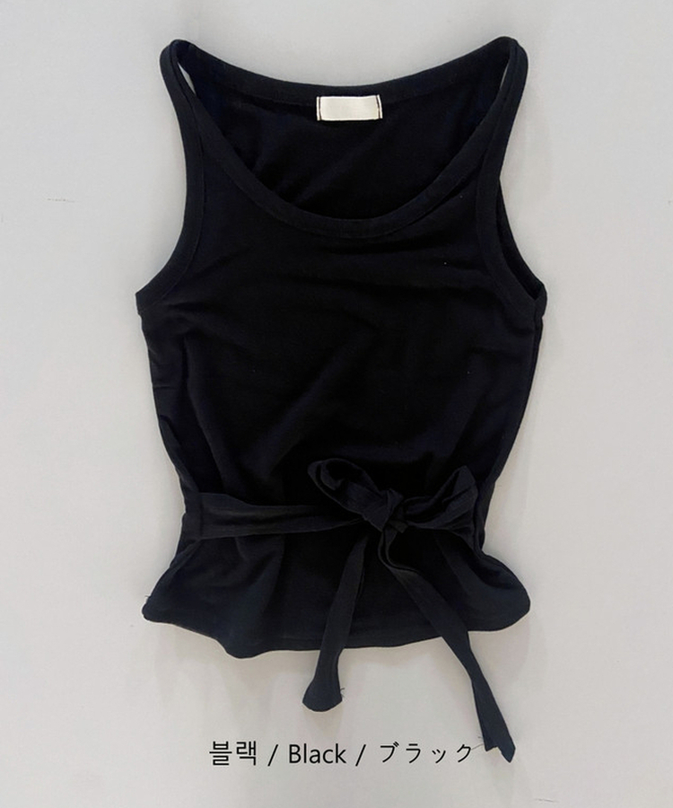 ウエストストラップノースリーブ