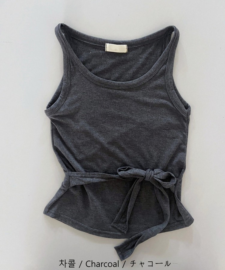 ウエストストラップノースリーブ